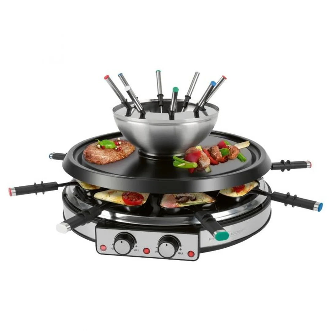 ProfiCook RG/FD 1245 raclette gril a fondue, 1900 W, 2v1