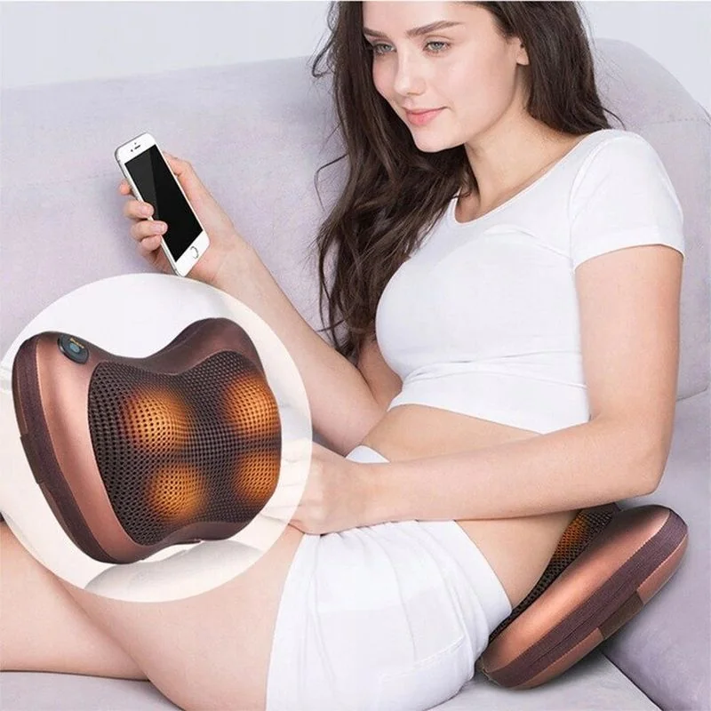 MG Massage Pillow masážny vankúš, hnedý