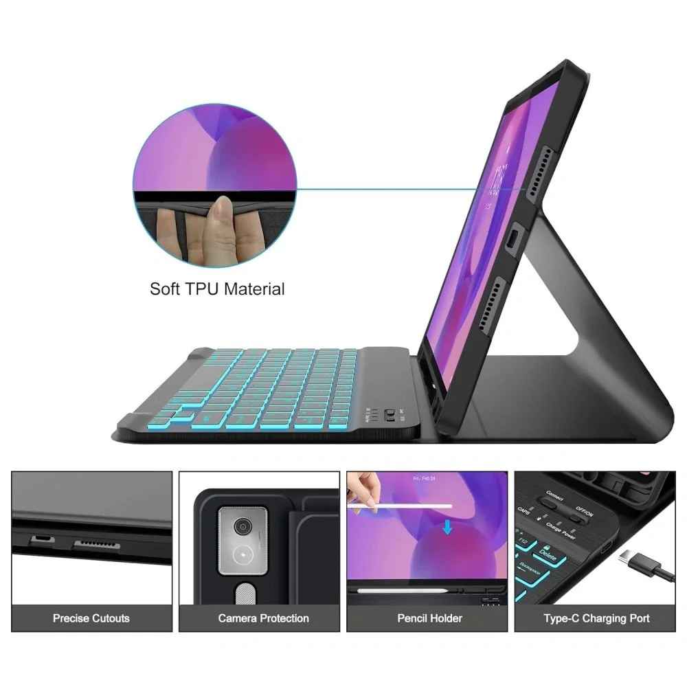 Tech-Protect SC Pen Keyboard puzdro s klávesnicou na Lenovo Idea Tab Pro / Pro MT 12.7'', čierne ro / Pro MT 12.7'', čierne