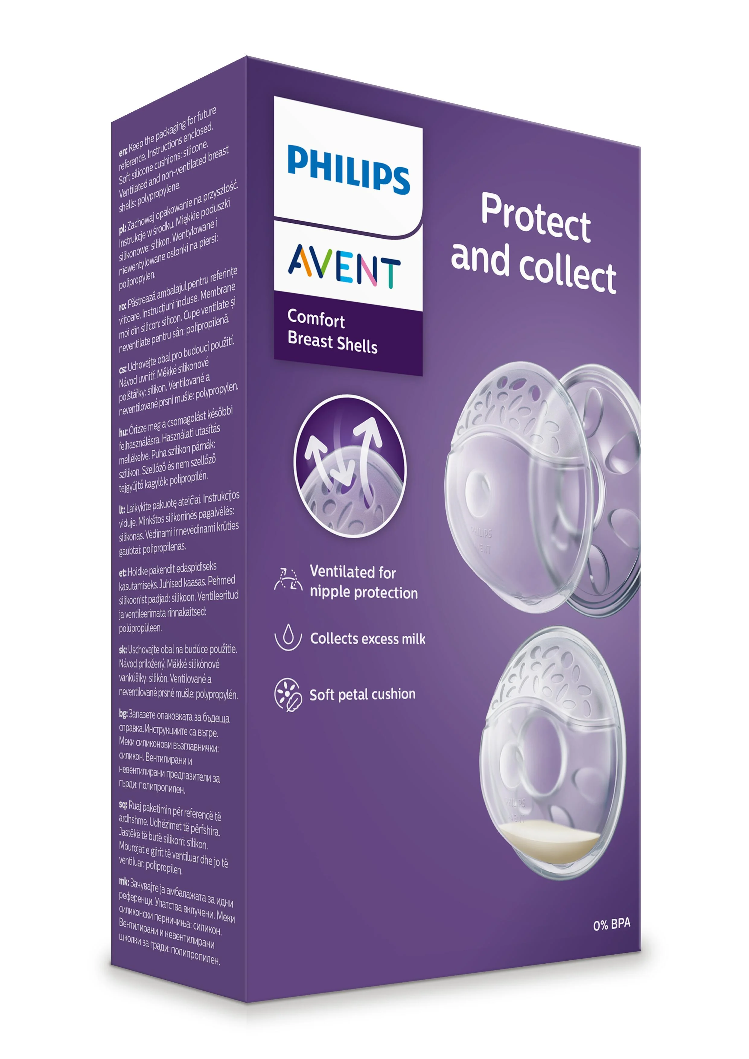 Philips AVENT SCF157/02 Pohodlné prsné mušle 2 ks