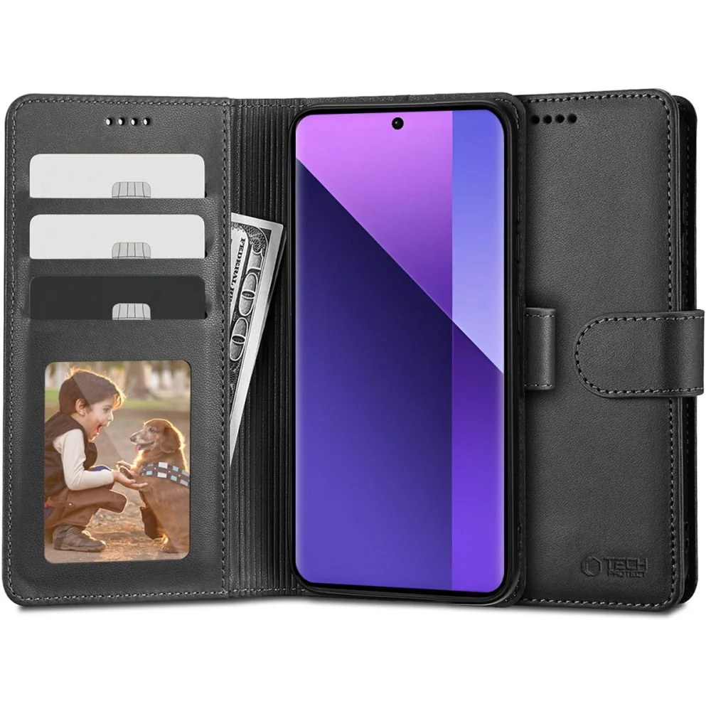 Tech-Protect Wallet knižkové puzdro na Xiaomi Redmi Note 13 Pro Plus 5G čierne