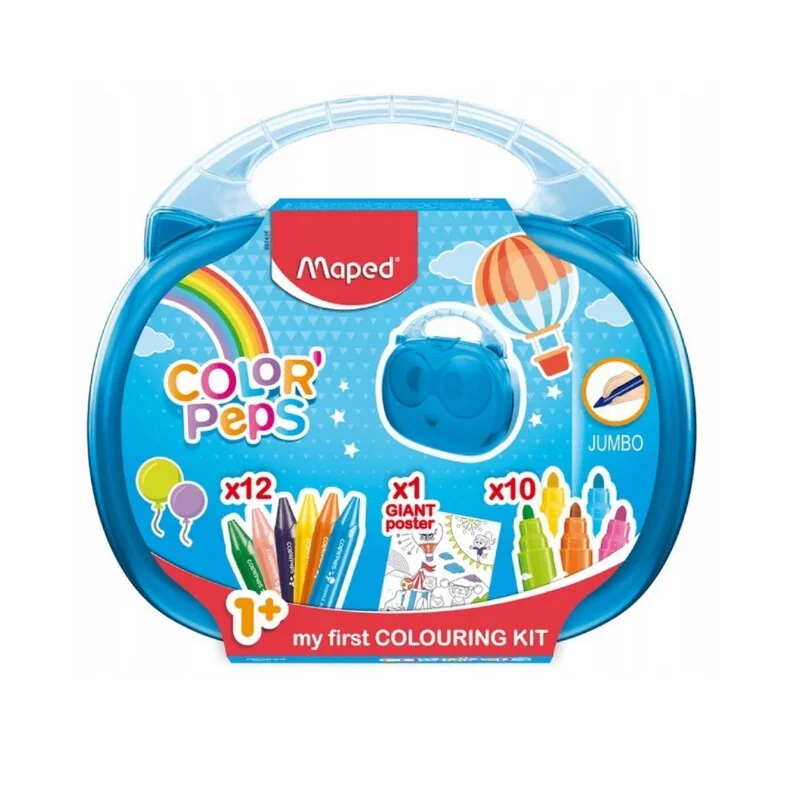 Výtvarná súprava pre malé deti kufrík s pastelkami Colorpeps Jumbo Maped