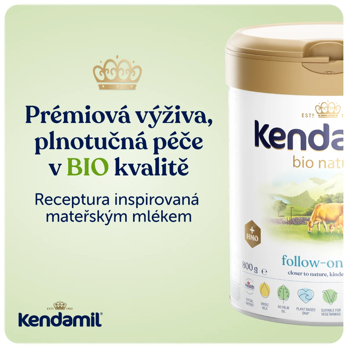 Kendamil BIO Nature 2 HMO+ (800 g) 1×800 g, detská výživa