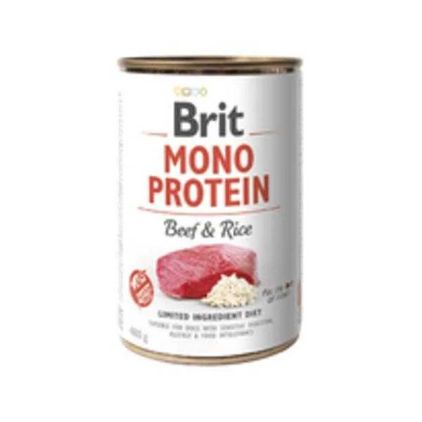 Brit Konzerva Mono Protein Beef & Rice 400g 1×400 g, krmivo pre psy