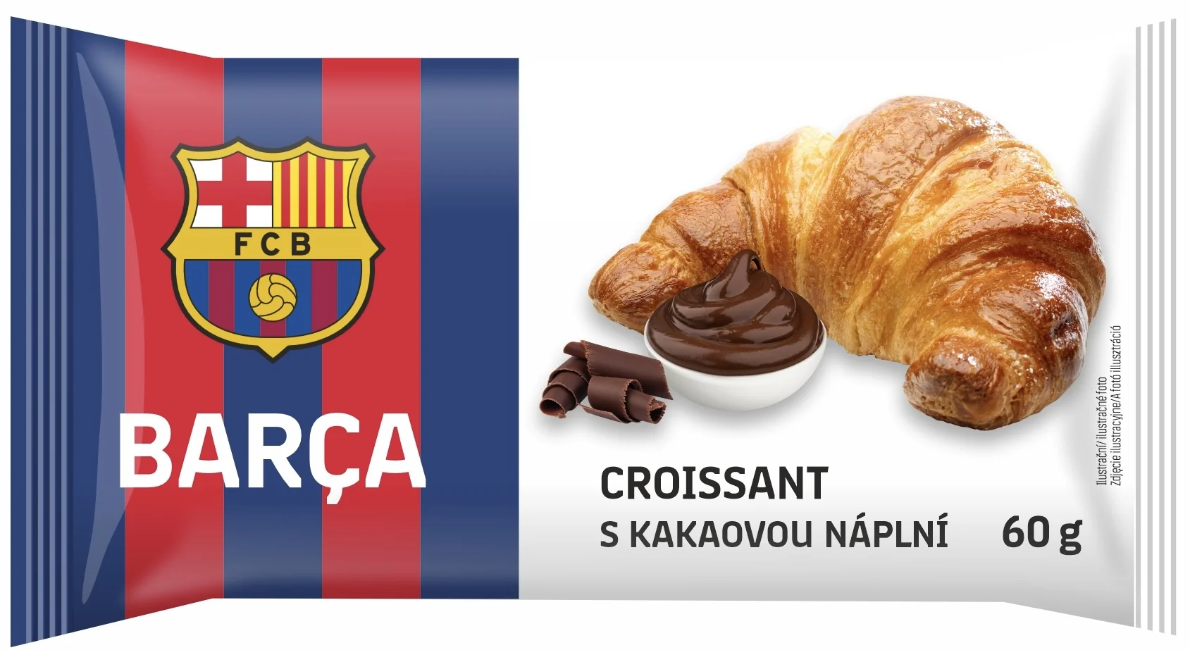 FC Barcelona Croissant kakao 1×60 g, croissant