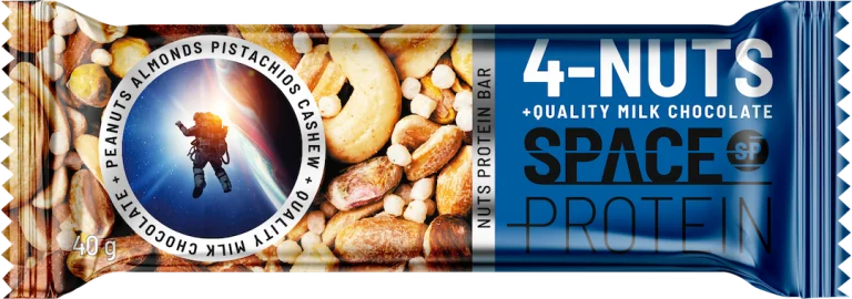 Space Protein 4-NUTS 1×40 g, proteínová tyčinka