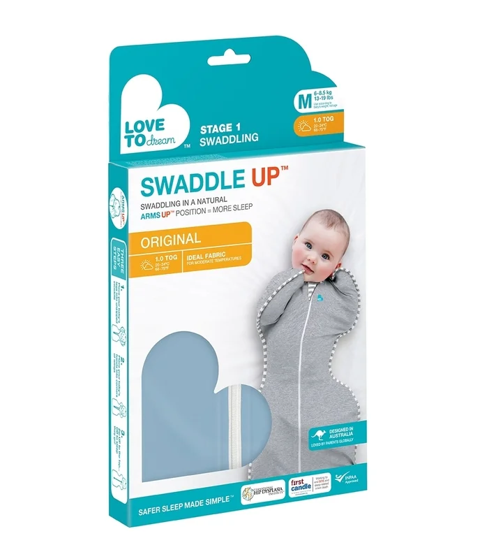 Love To Dream Swaddle UP - Zavinovačka, veľkosť L, dusty blue - 1 FÁZA, 6m+, 8,5-11kg 1×1 ks