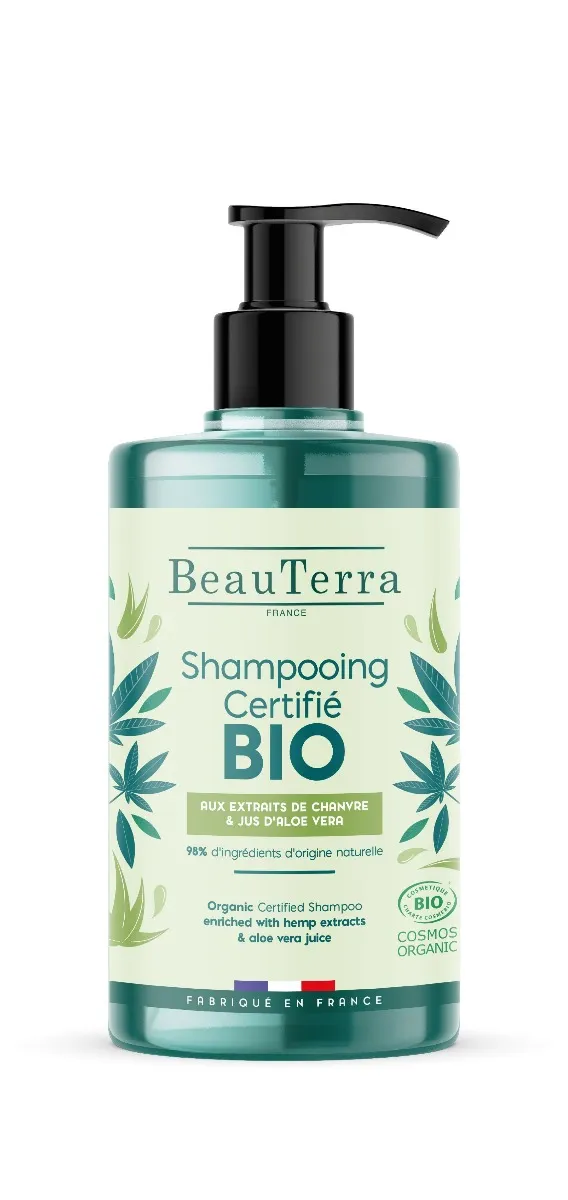 Beauterra Organic Shampoo  Aloe &Hemp 750ml