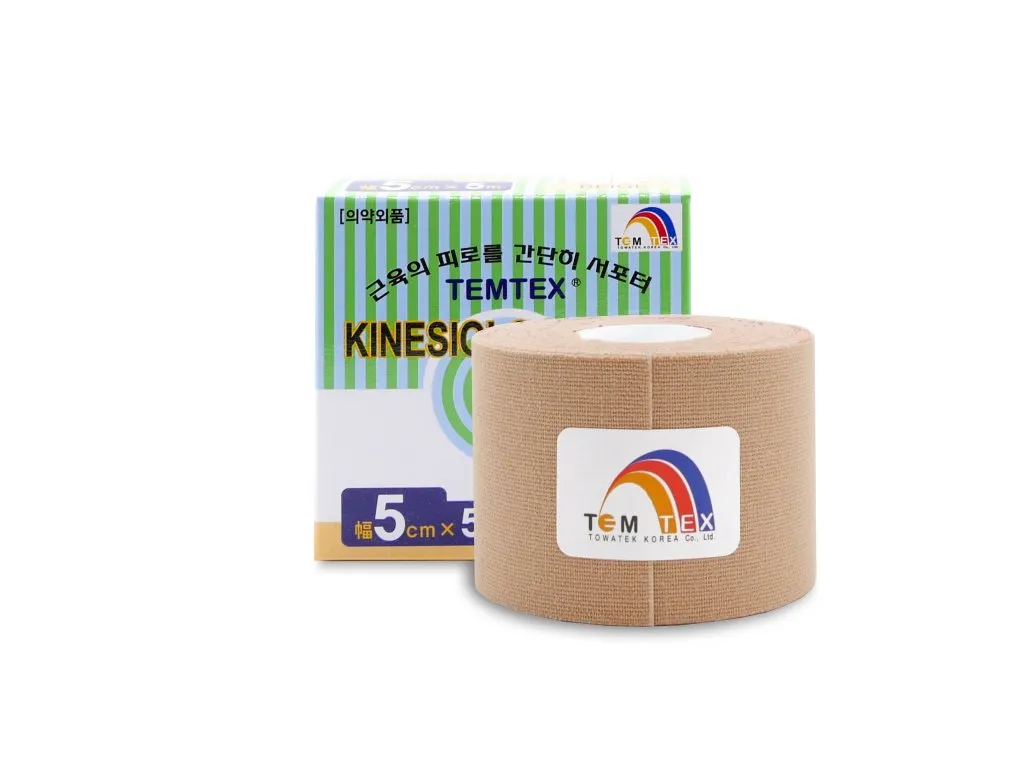 Temtex kinesio tape Classic, béžová tejpovacia páska 5cm x 5m 1×1 ks, tejpovacia páska