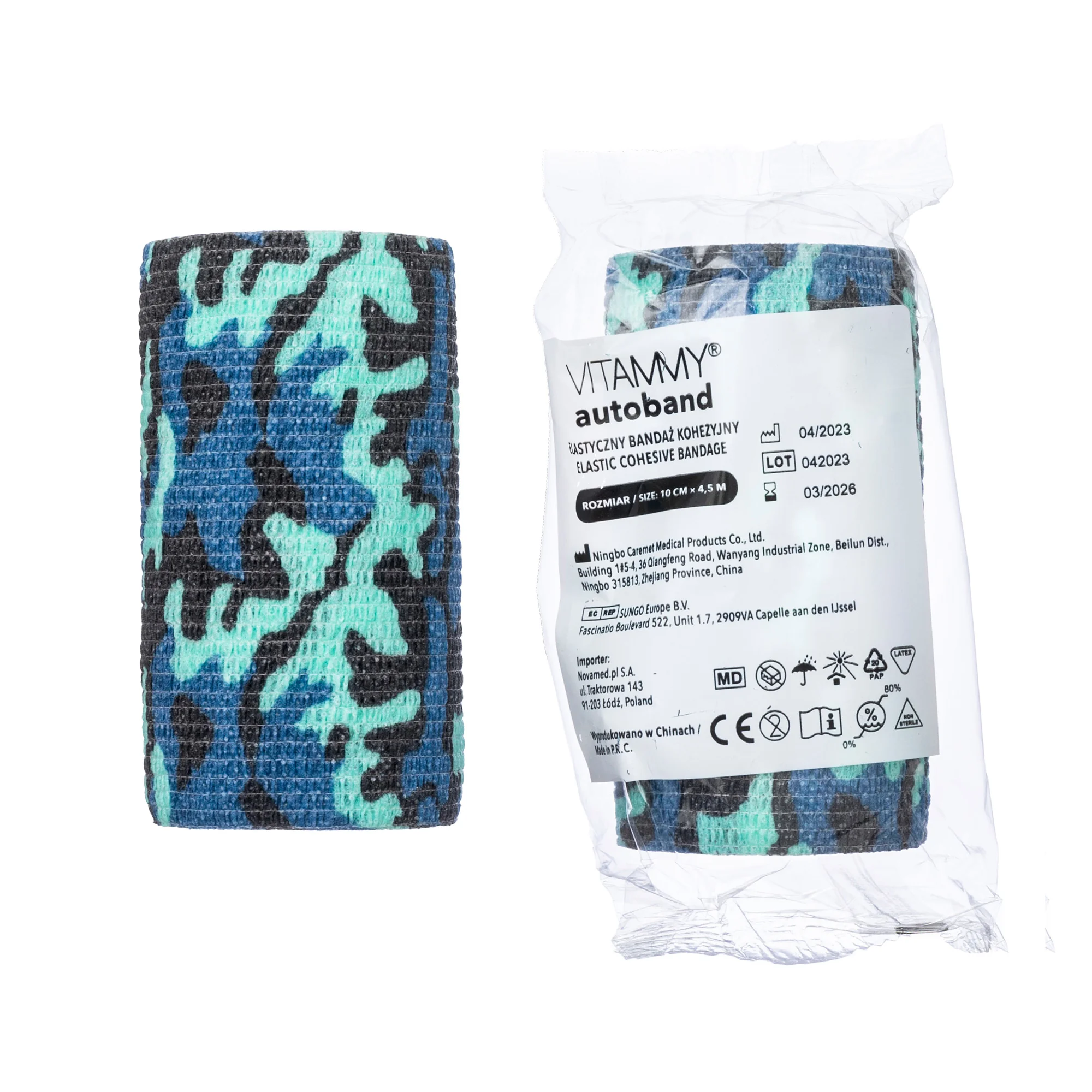 VITAMMY Autoband samolepiaca bandáž kamufláž modrá 10 cm x 450 cm