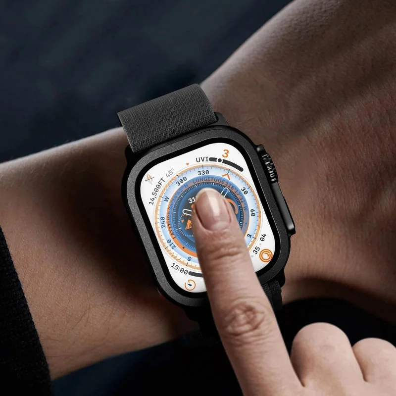 Tech-Protect Glass Ring 2x ochranné sklo na Apple Watch Ultra 1 / 2 (49mm), čierne 9mm), čierne