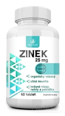 Allnature ZINOK 25mg 1×25 g, výživový doplnok