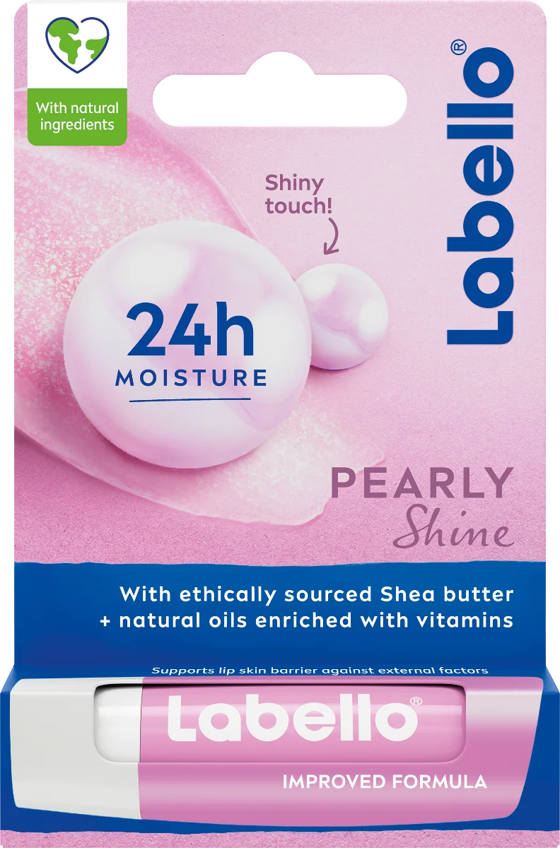 Labello PEARLY SHINE - perleťová 4×8 g, perleťový balzam na pery