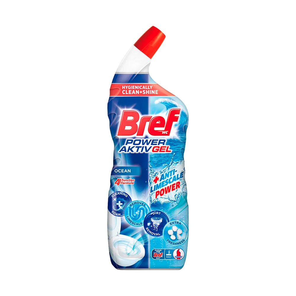 Bref Power Aktiv Gel WC čistič Ocean 1×700 ml, WC čistič