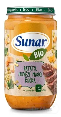 Sunar BIO Prikrm Batáty, Hovädzie Mäso, Šošovice