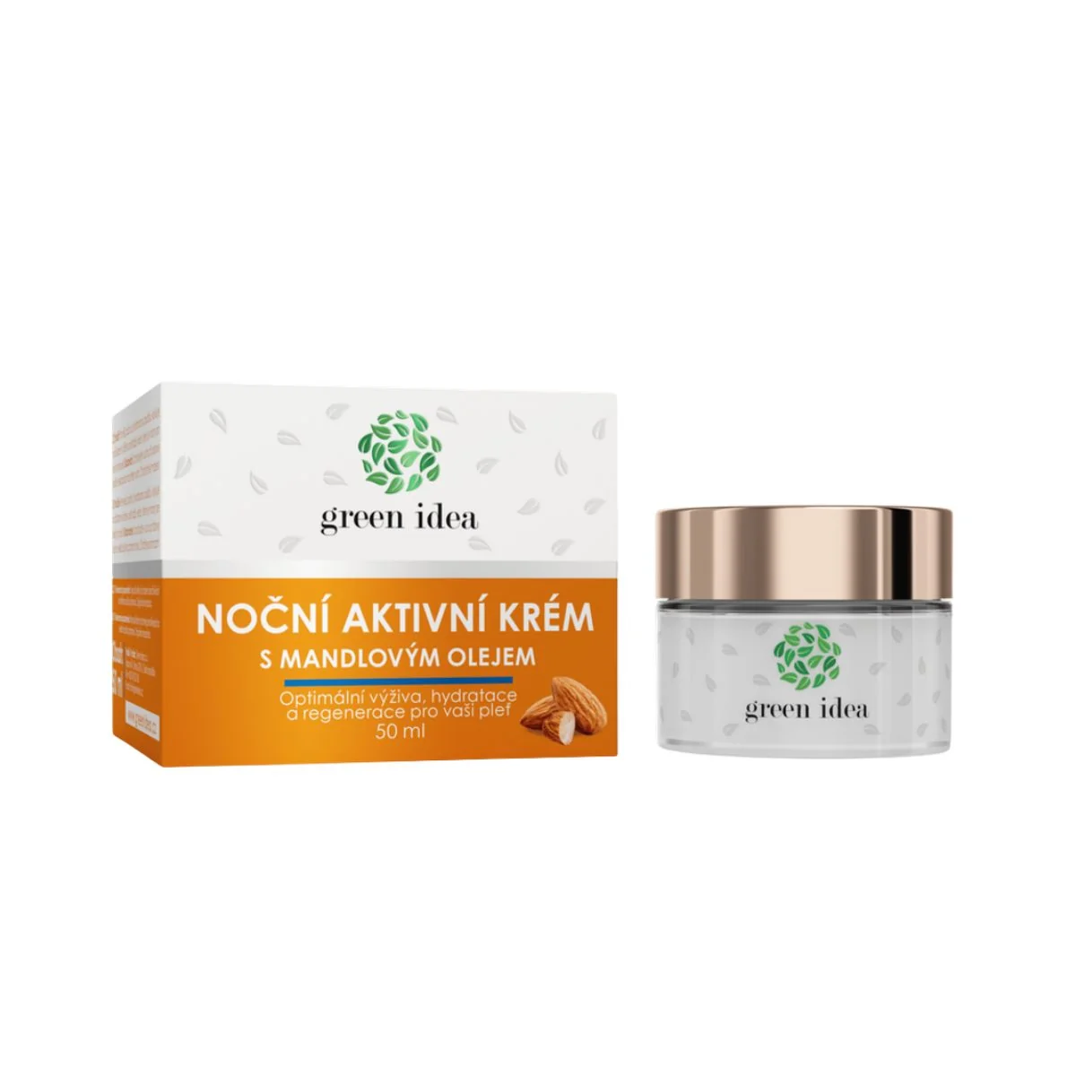 Nočný aktívny krém s mandľovým olejom 50 ml - Green idea