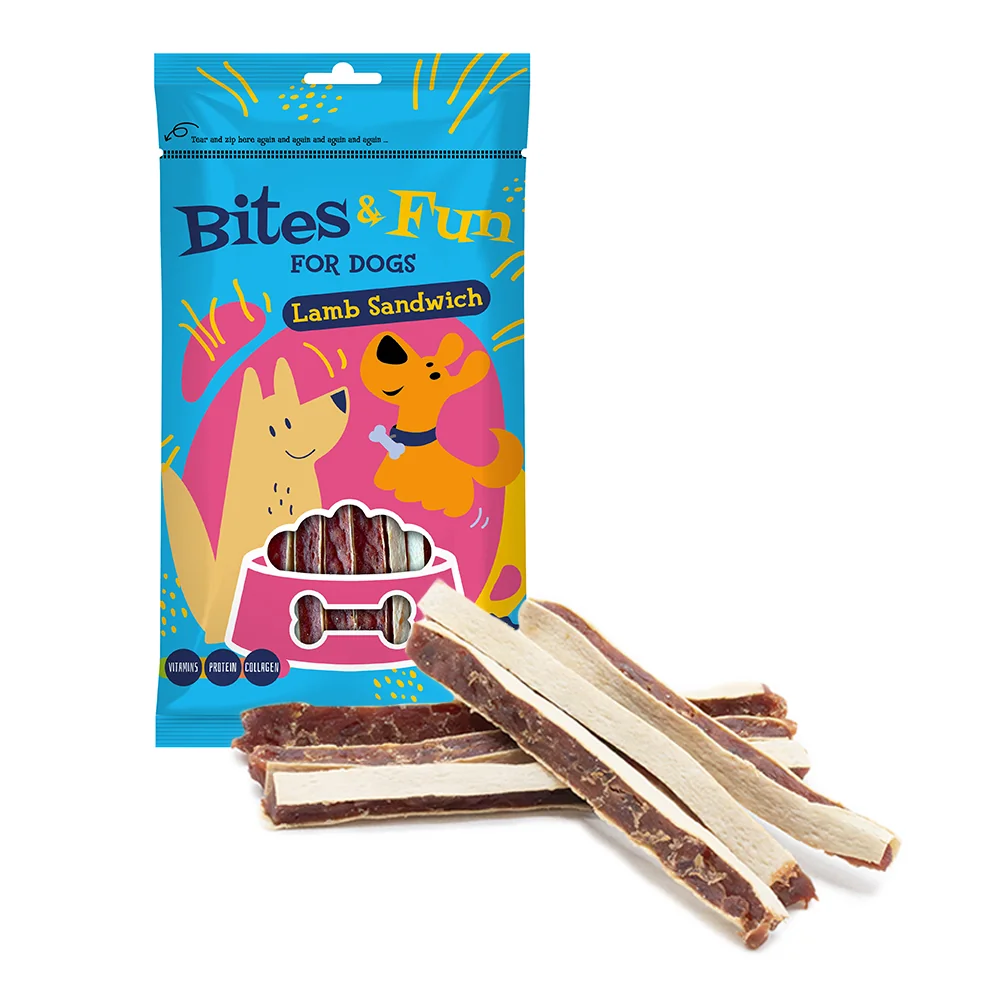 Akinu BITES & FUN Jahňací sendvič pre psy 10 x 85 g