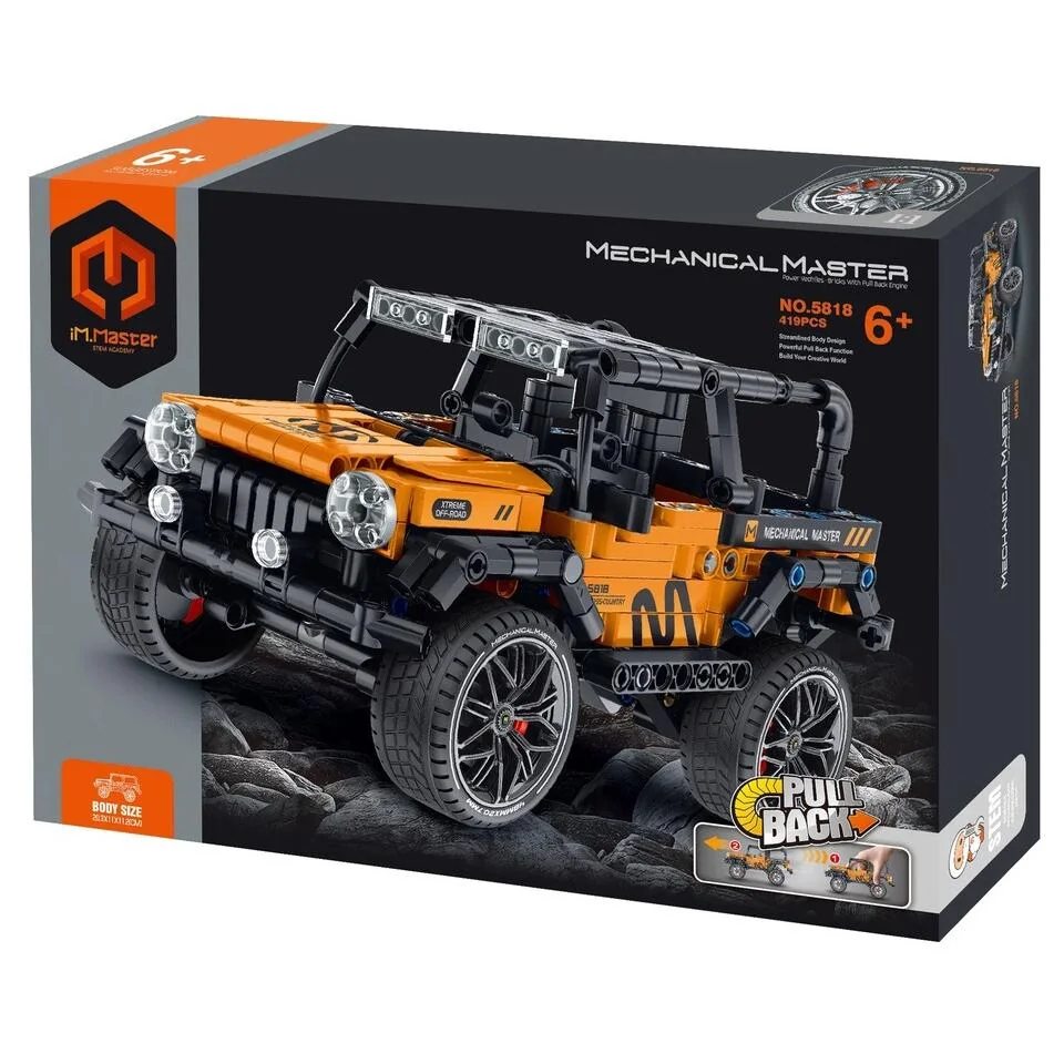Auto jeep mechanická stavebnica 419 dielikov