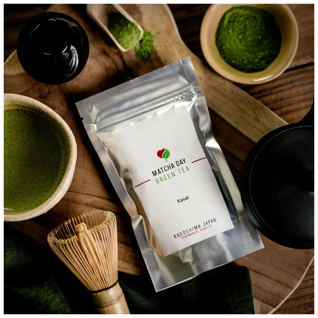 MatchaDay - 4ks Matcha čaj Kasai 100g - výhodné balenie 4x 100g alu sáčok matcha čaj, ceremoniálna kvalita