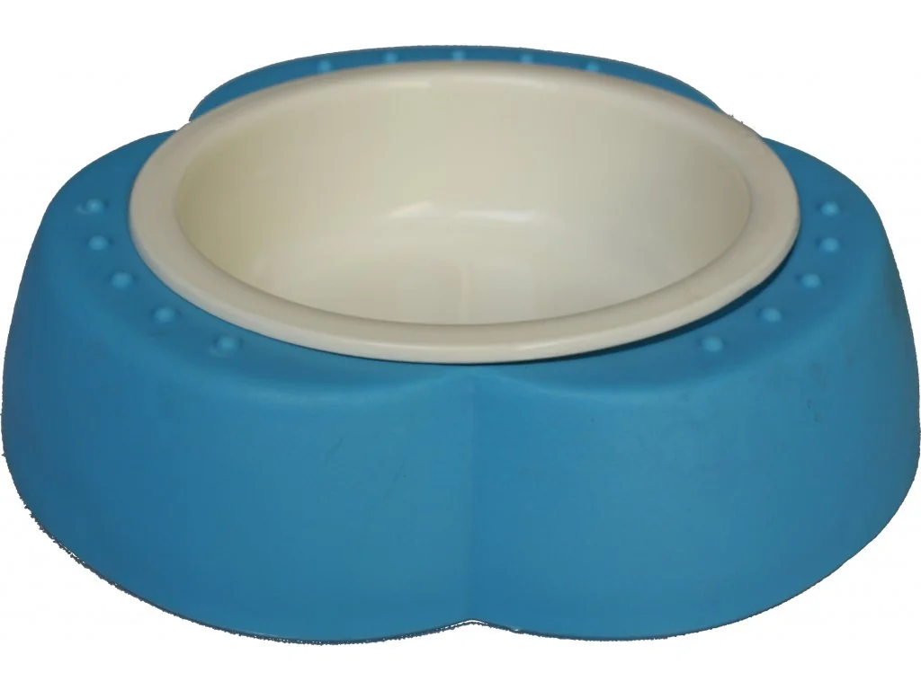 Miska Build Trojlístok Mix Farieb 17,5×17×4,2cm 1×1 ks, plastová miska pre psy
