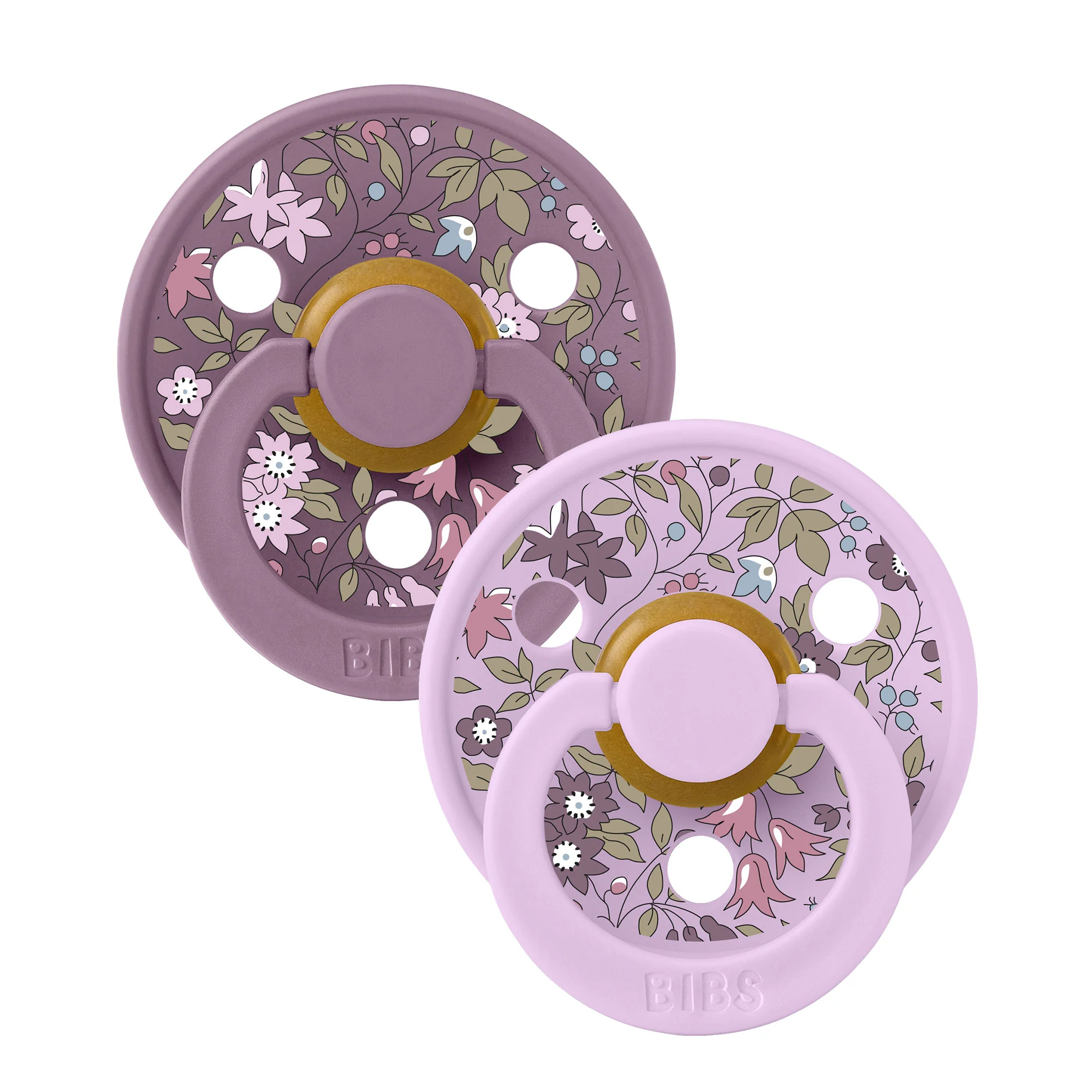 BIBS x LIBERTY Colour cumlíky z prírodného kaučuku 2ks veľkosť 2 - Violet Sky / Mauve