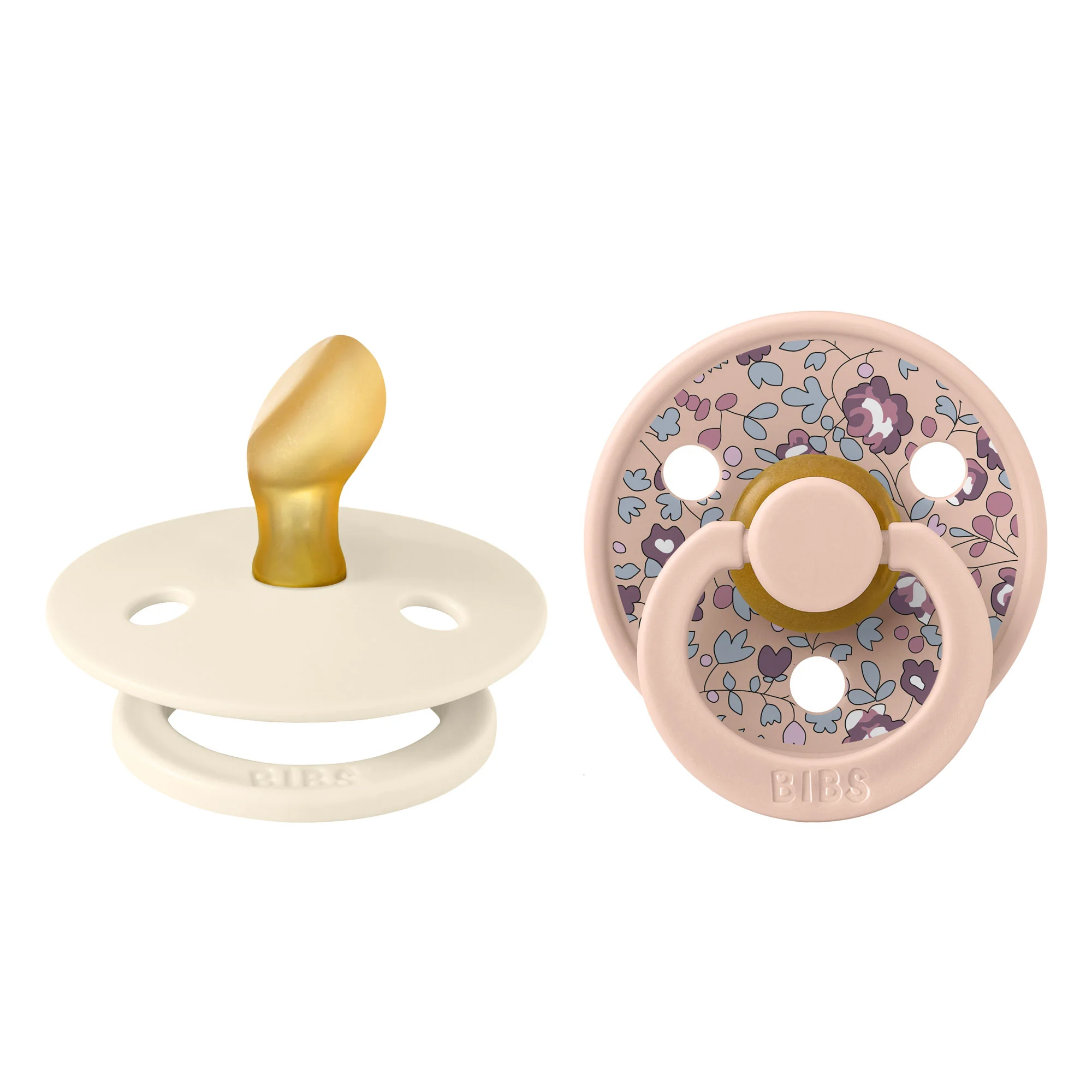 BIBS x LIBERTY Colour anatomické cumlíky z prírodného kaučuku 2ks veľkosť 1 - Ivory / Blush