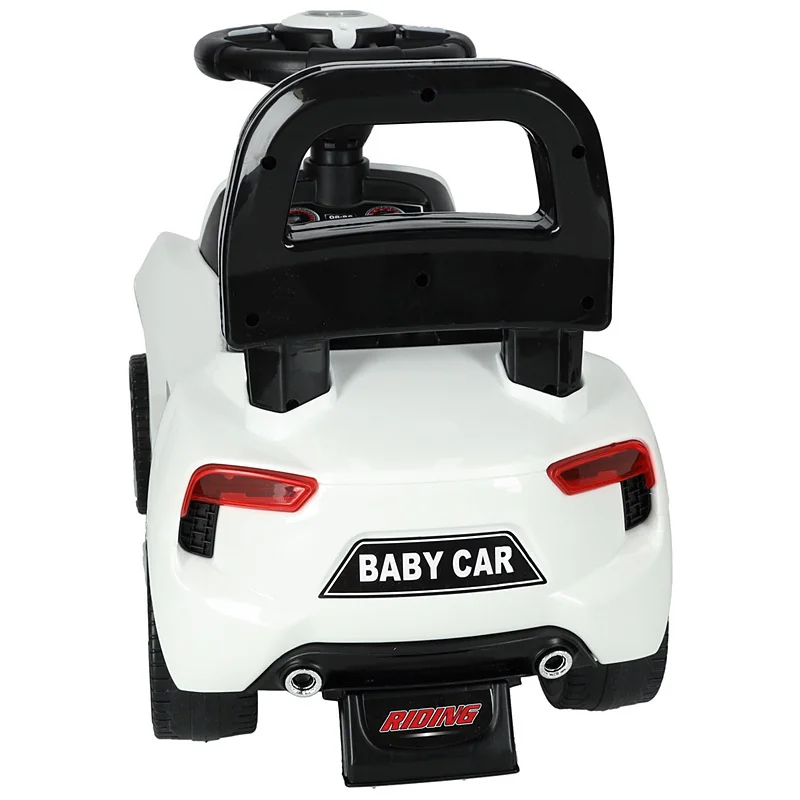 Odrážadlo detské auto biele zo zvukmi a svetlami KX4411
