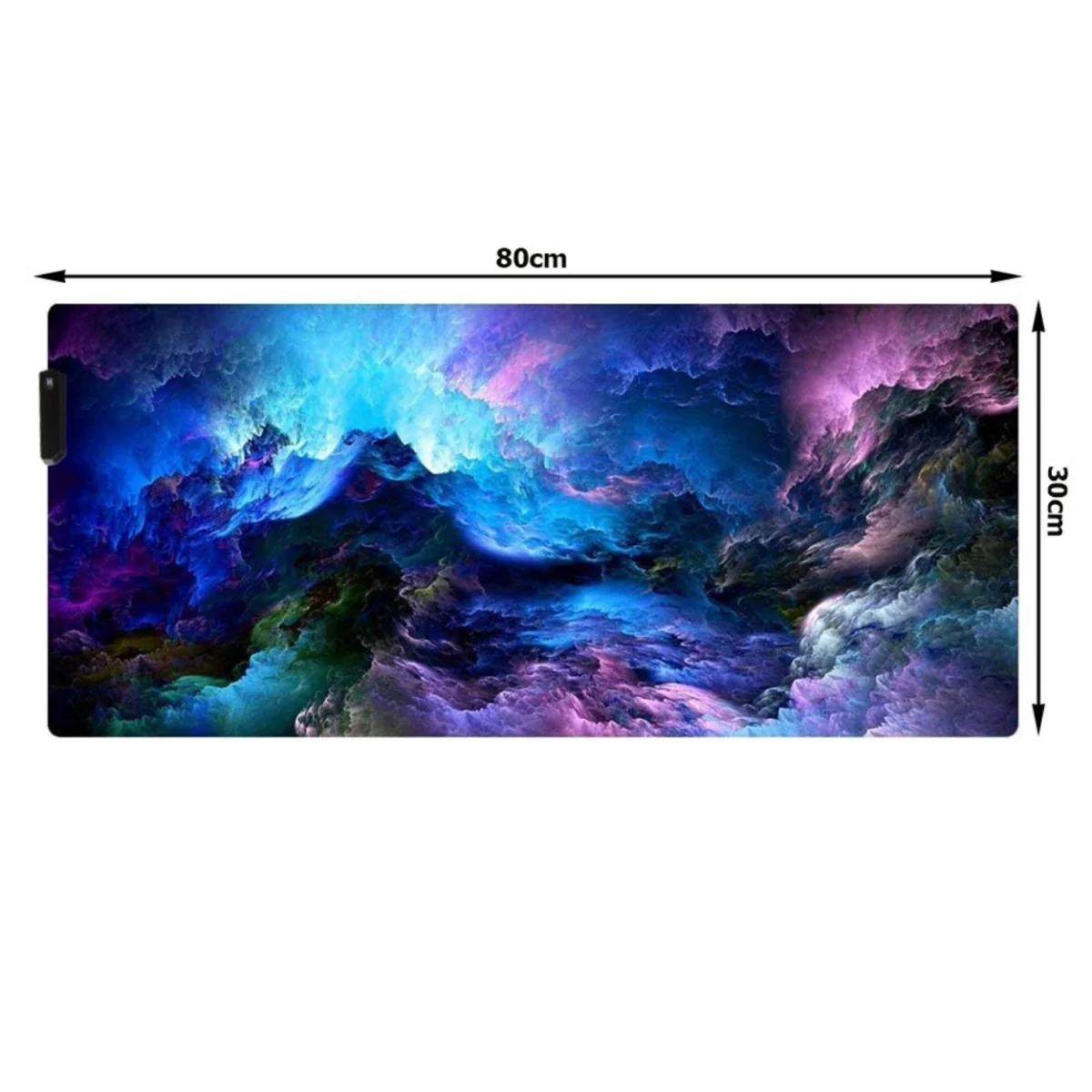 Herná RGB podložka pod myš 80x30 cm