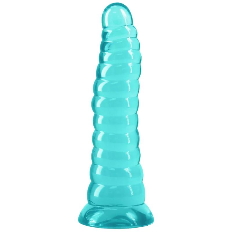 Gélové dildo s prísavkou Fantasia Nymph, tyrkysové 19 cm