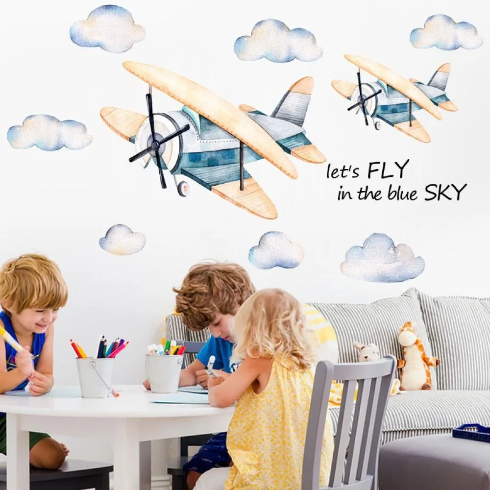 Samolepka na stenu/Tapeta Lietadlá 45cm x 60cm (2ks)