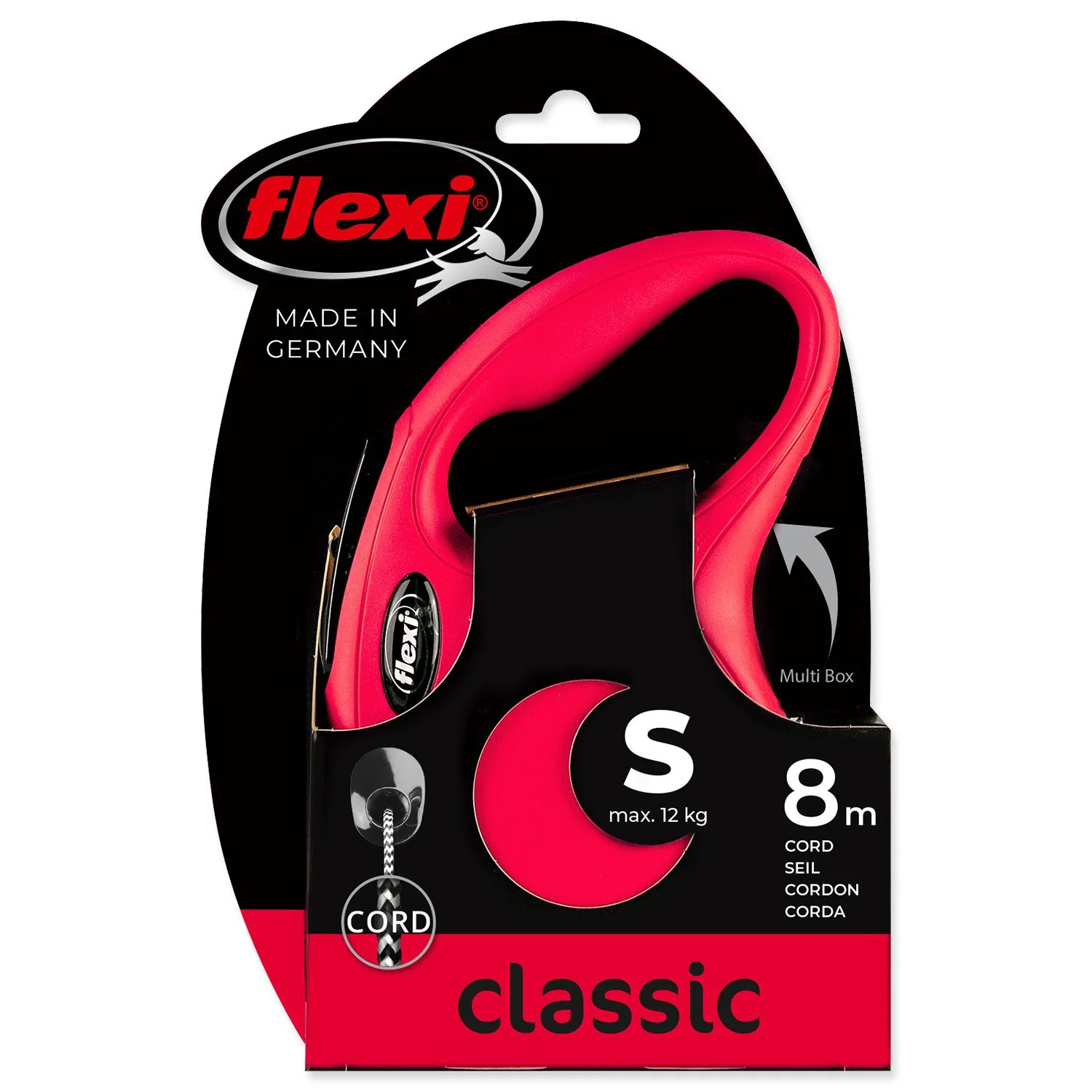 flexi New Classic lanko S 8m do 12kg červené