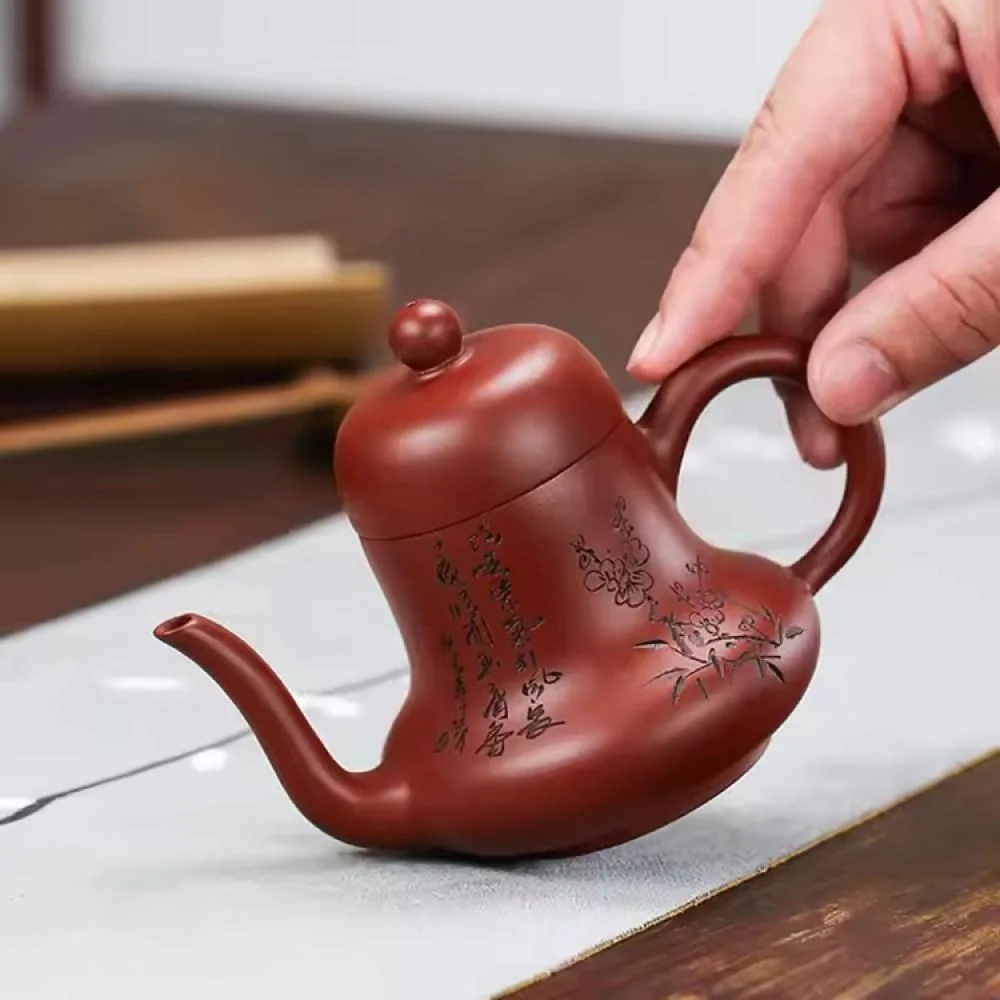 Čajník Zhenshen Hnedá/Červená 220ml, keramika
