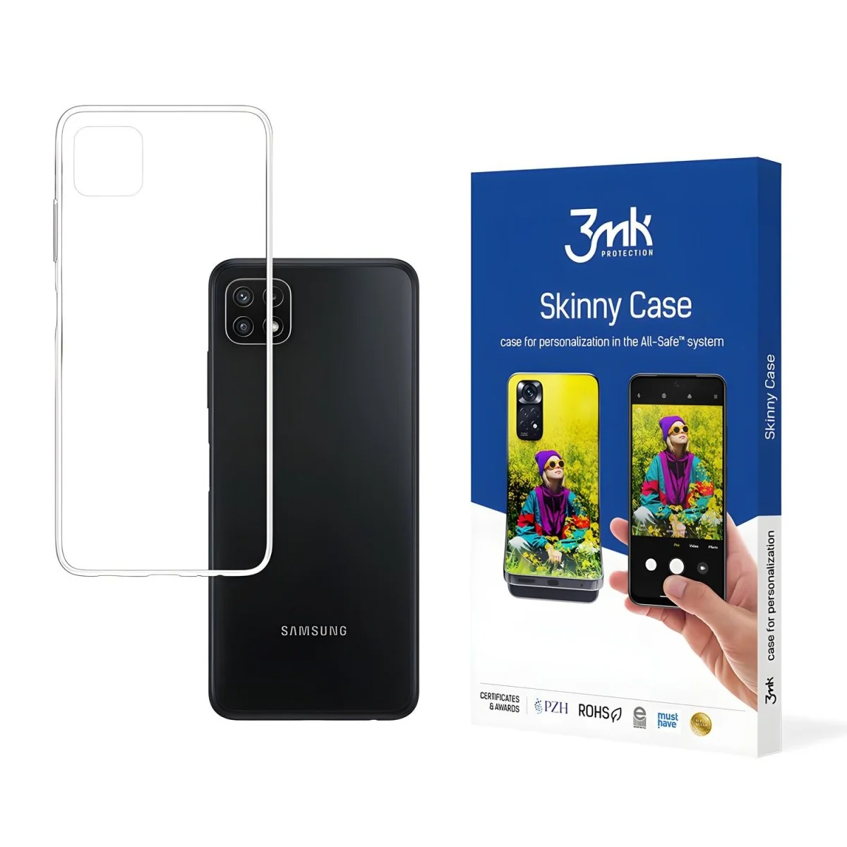 Skinny puzdro pre Samsung Galaxy A22 5G - Transparentná