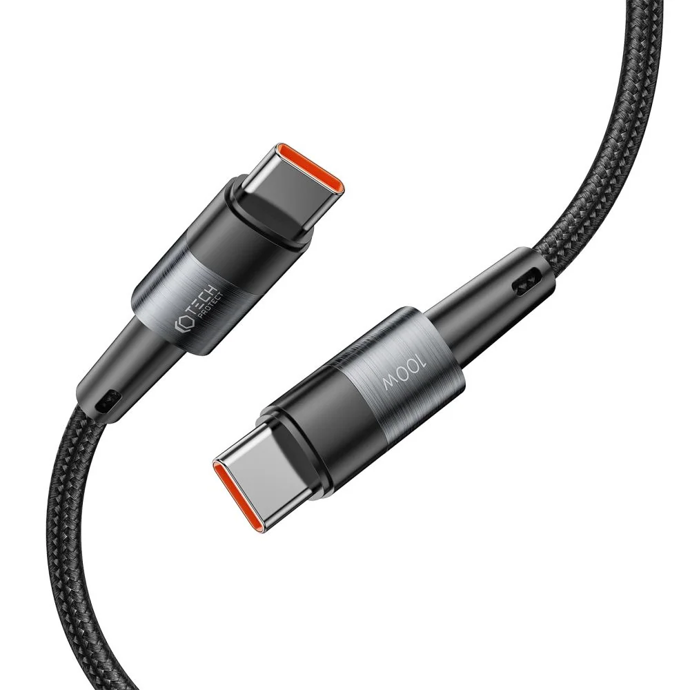 Tech-Protect Ultraboost kábel USB-C / USB-C 100W 5A PD 3m, šedý