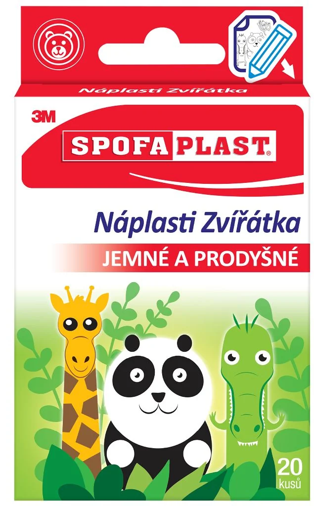 3M SPOFAPLAST č.114 Náplasti ZVIERATKÁ 1×20 ks, náplasti