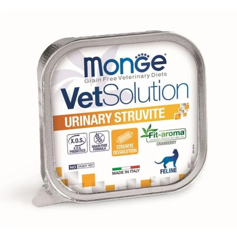 MONGE VetSolution Cat Urinary Struvite 100g paštéta pre mačky na rozpúšťanie struvitových kameňov