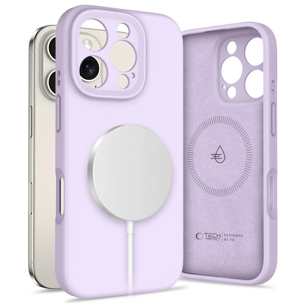 Tech-Protect Liquid Silicone MagSafe kryt na iPhone 16 Pro Max, fialový ý