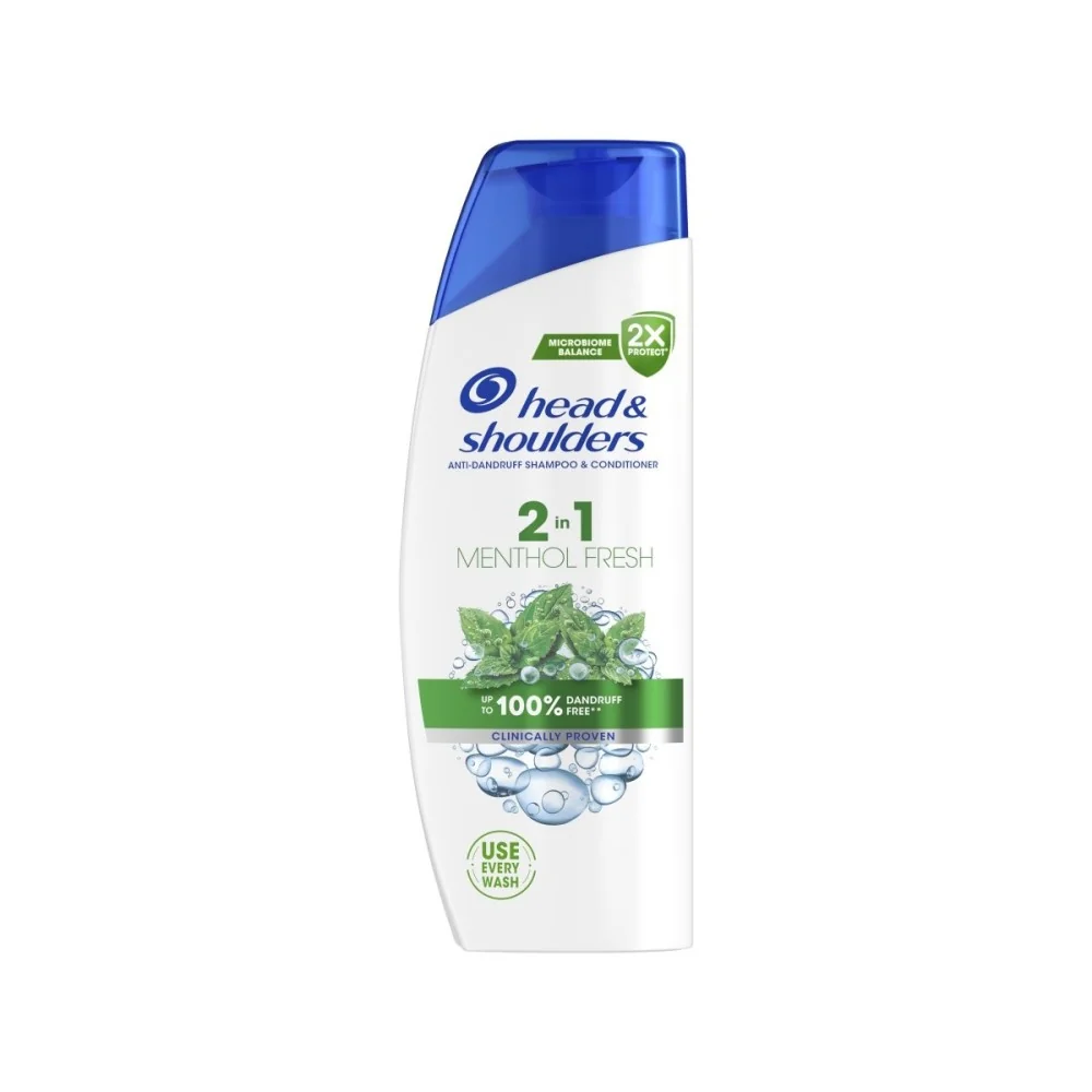 H&S SHP 2V1 MENTHOL FRESH 330ML 1×330 ml, šampón proti lupinám