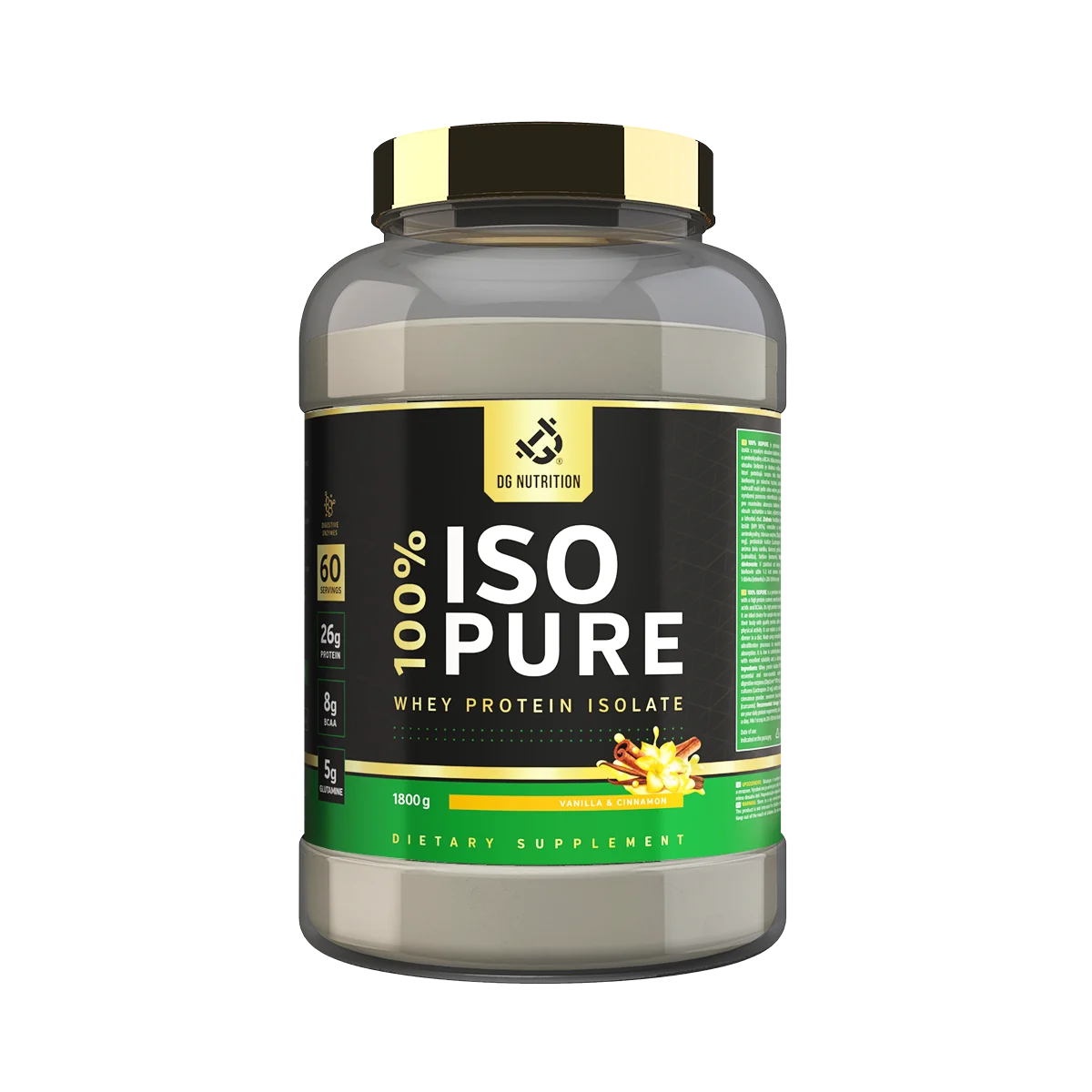 100% ISOPURE Premium Vanilka & Škorica 1800 g