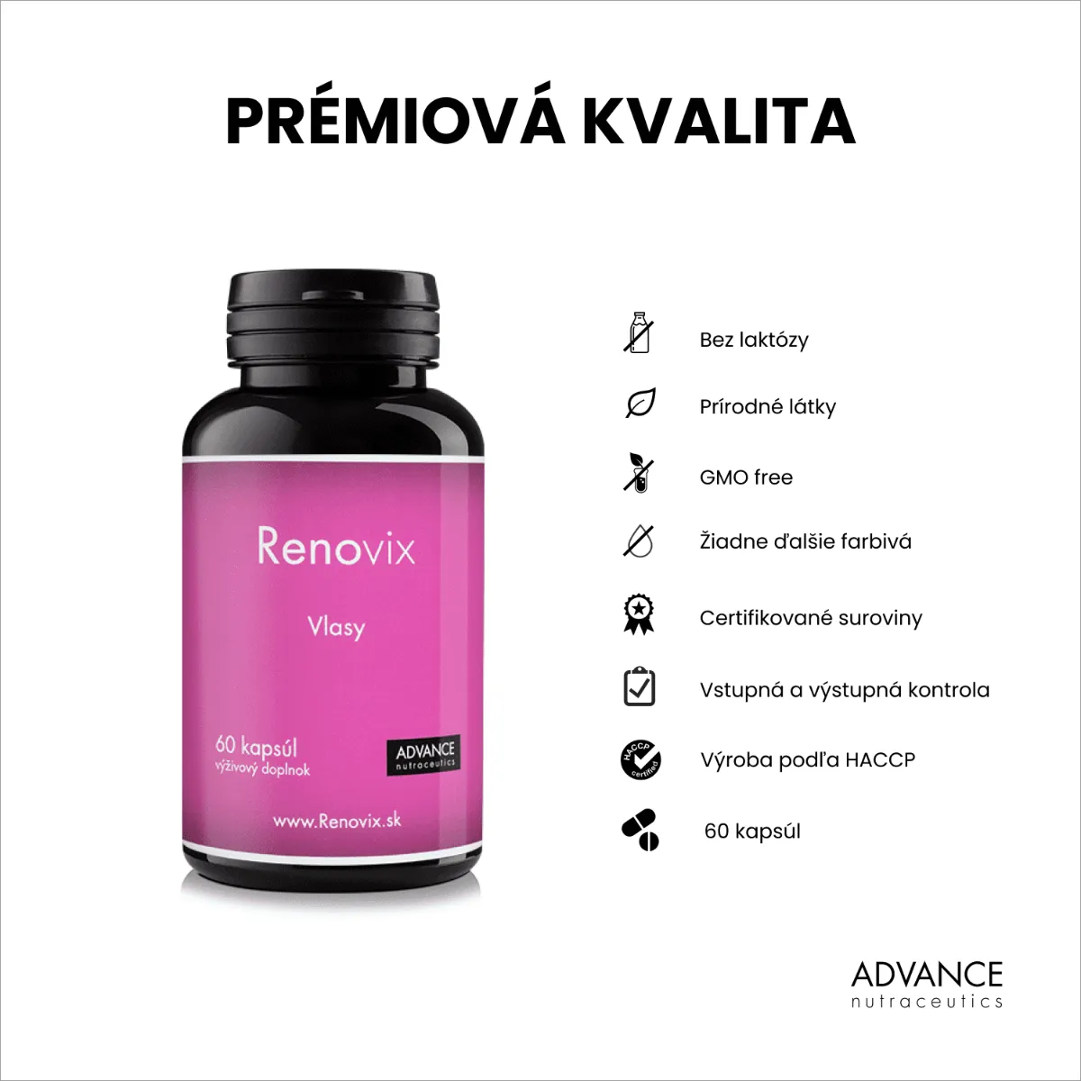 Renovix 60 cps. – pre krásne vlasy 1×60 cps, výživový doplnok