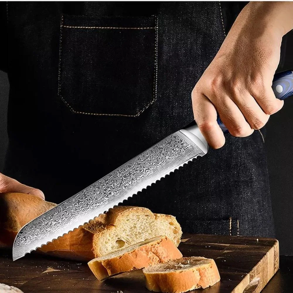 Sada damaškových kuchynských nožov Akita 8ks/Modrá