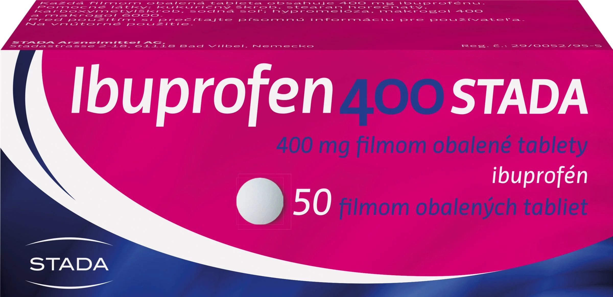 Ibuprofen 400 STADA 1×50 ks, tbl flm (blis.)