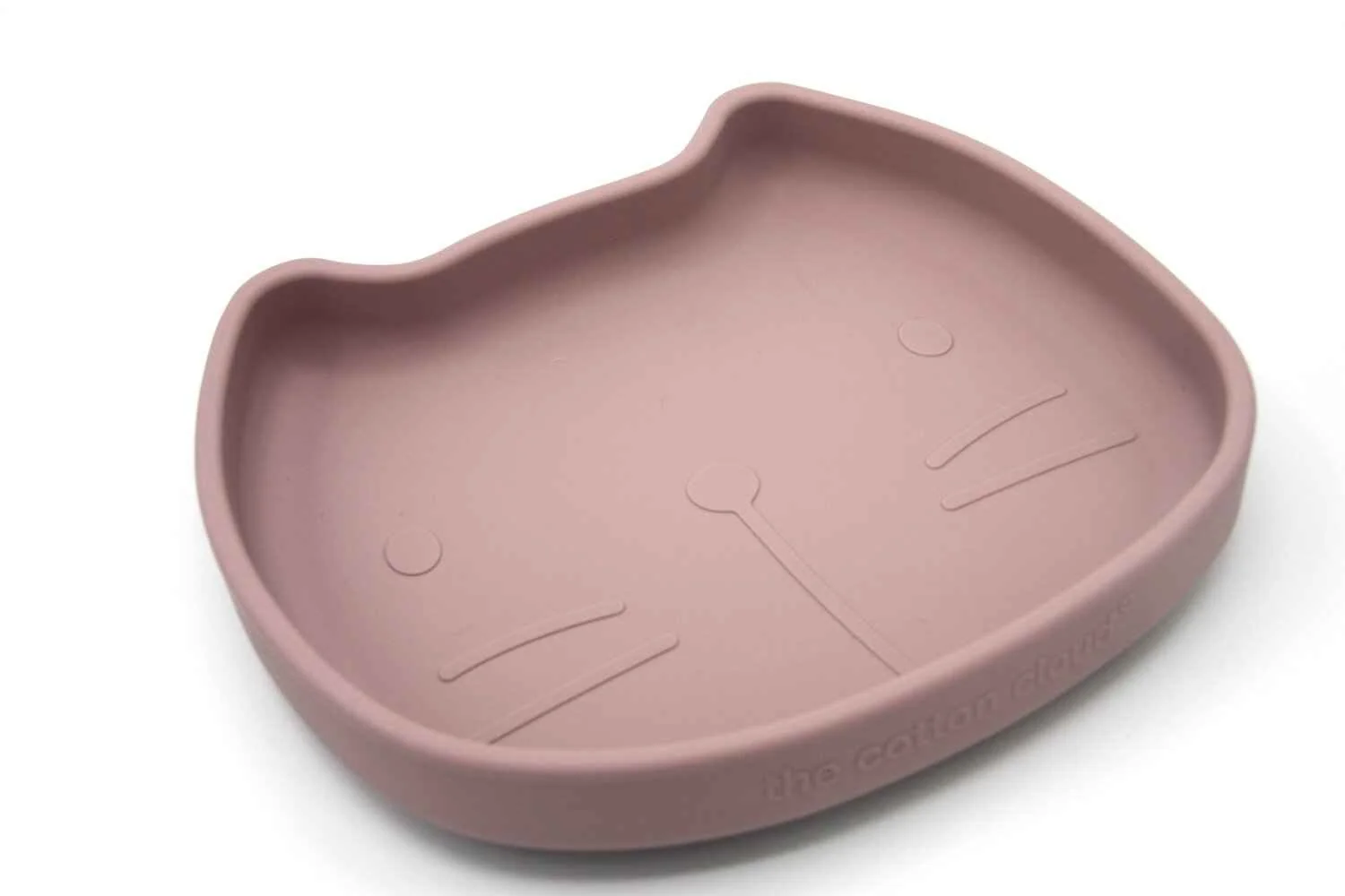 THE COTTON CLOUD Silikónový tanier Pippa Dusty Pink 1×1 ks, silikónový tanier s prísavkou