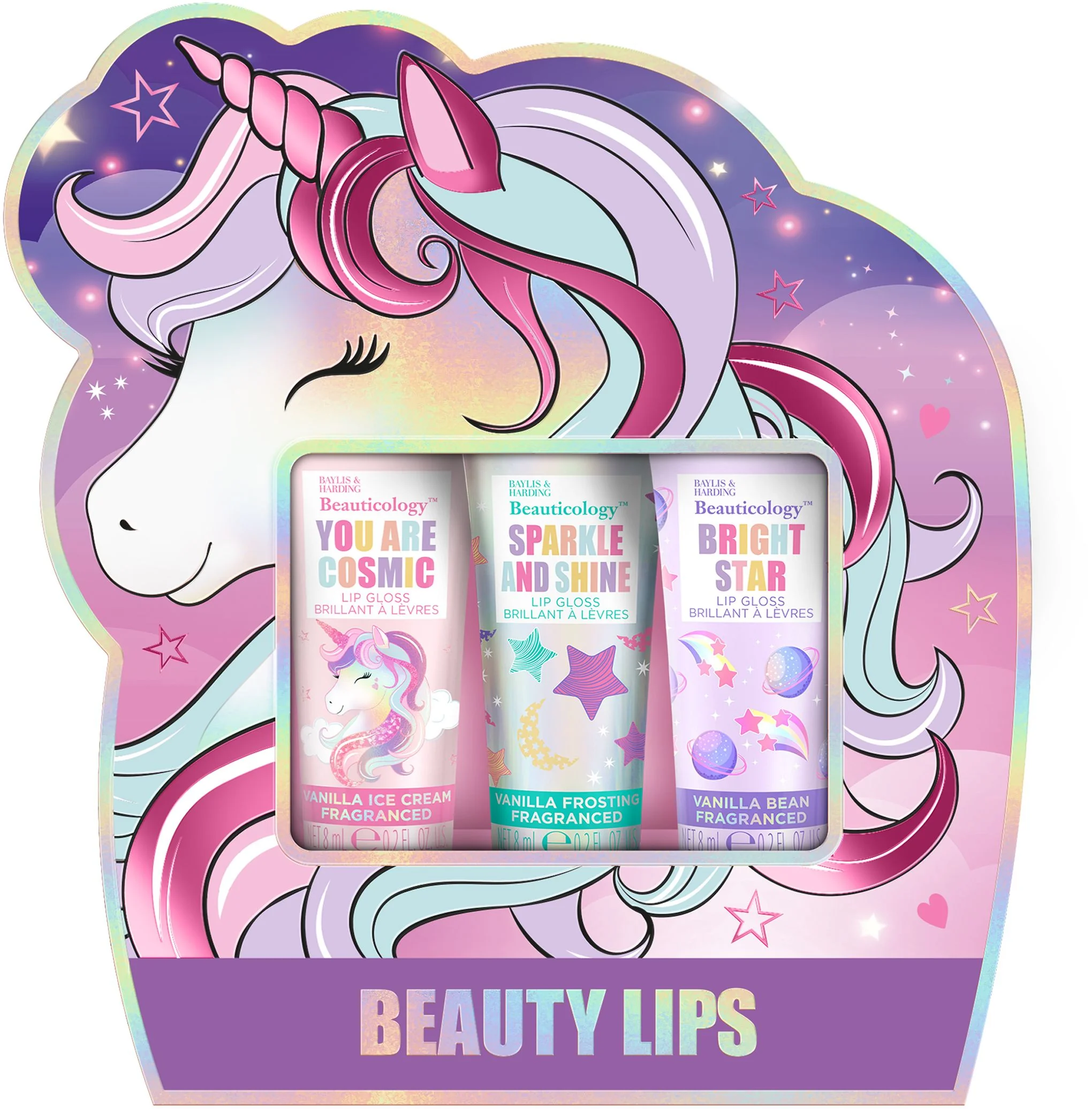 Baylis and Harding Darčeková sada leskov na pery Unicorn 3 ks