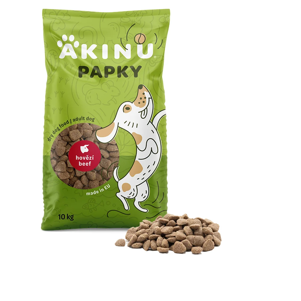 Akinu PAPKY Hovädzie granule pre psov 10 kg