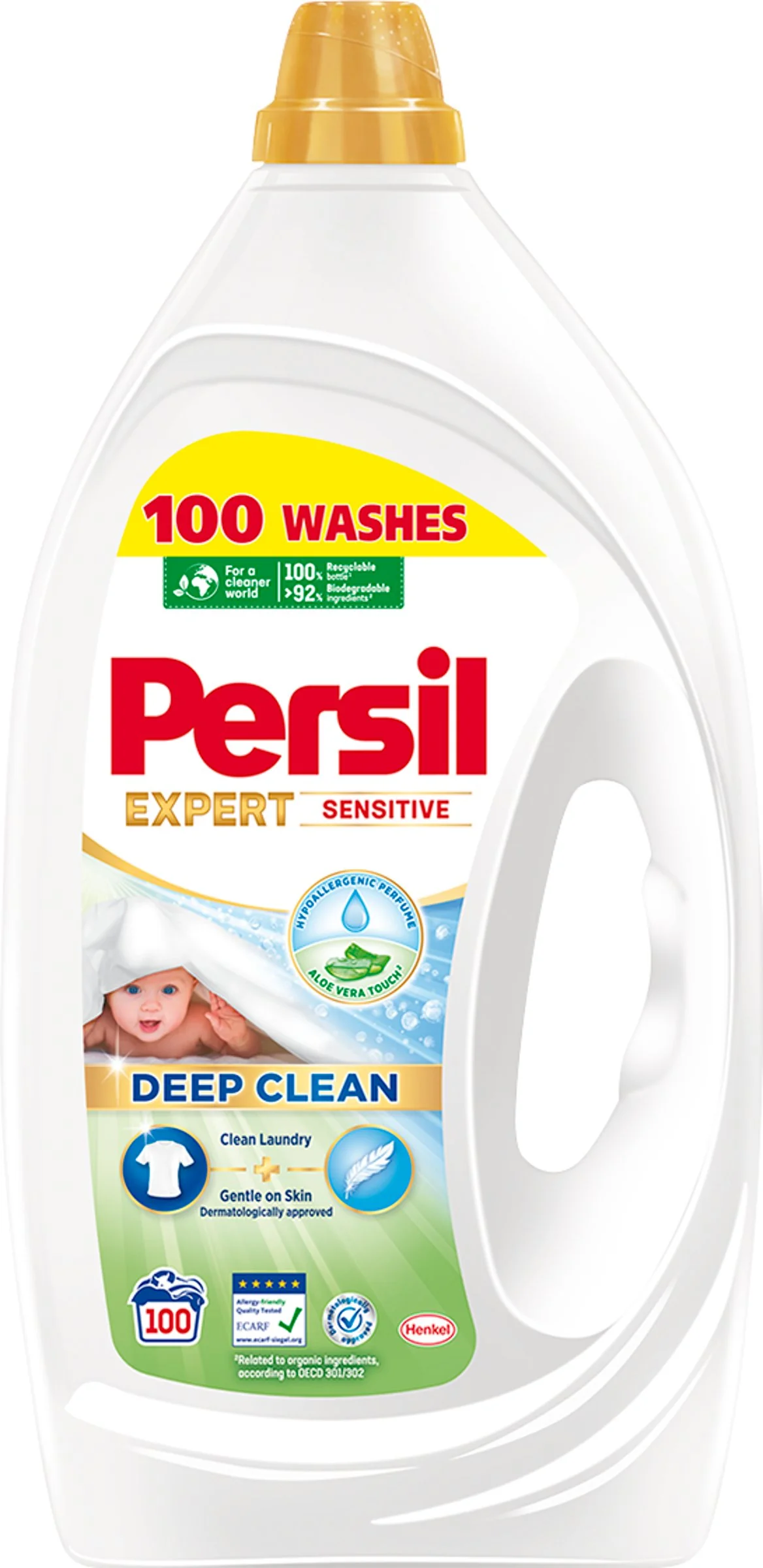Persil prací gél Expert Sensitive 100 praní, 4,5 l 1×4500 ml, prací gél