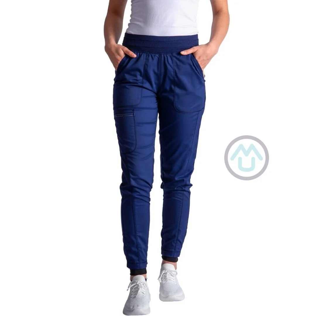 Zdravotnícke dámske jogger nohavice Cherokee Revolution ACTIVE STYLING - námornícky modré 3XL