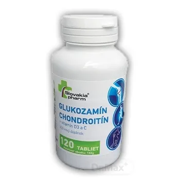 Slovakiapharm Glukozamín Chondroitín + vitamín D3, C 1×120 tbl, doplnok výživy
