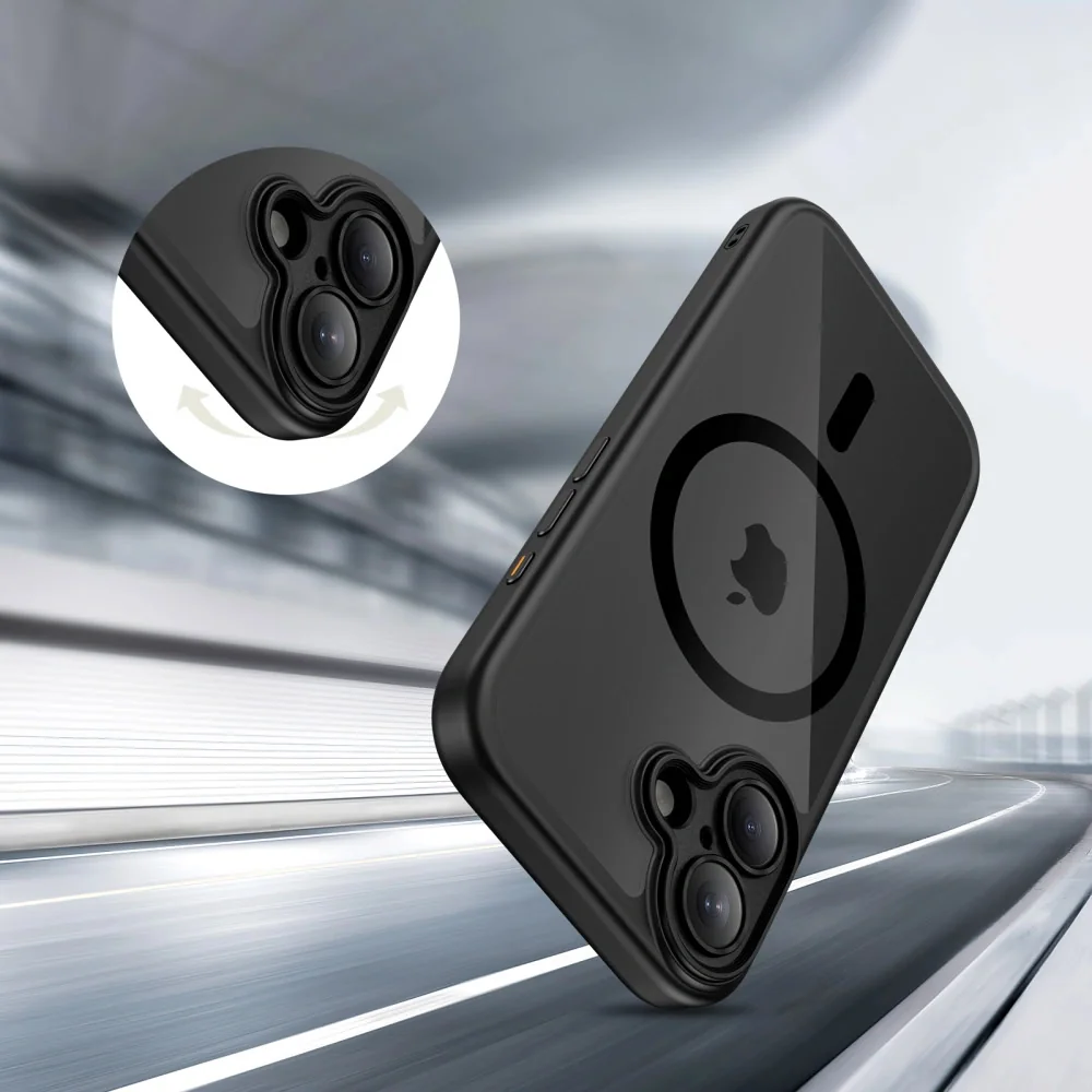 Tech-Protect MagPeak MagSafe CC kryt na iPhone 17, čierny