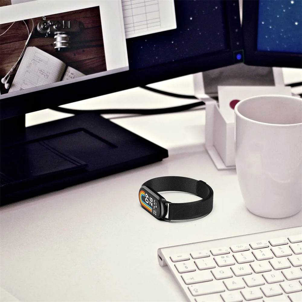 Tech-Protect Milanese remienok na Xiaomi Smart Band 8 / 9 silver